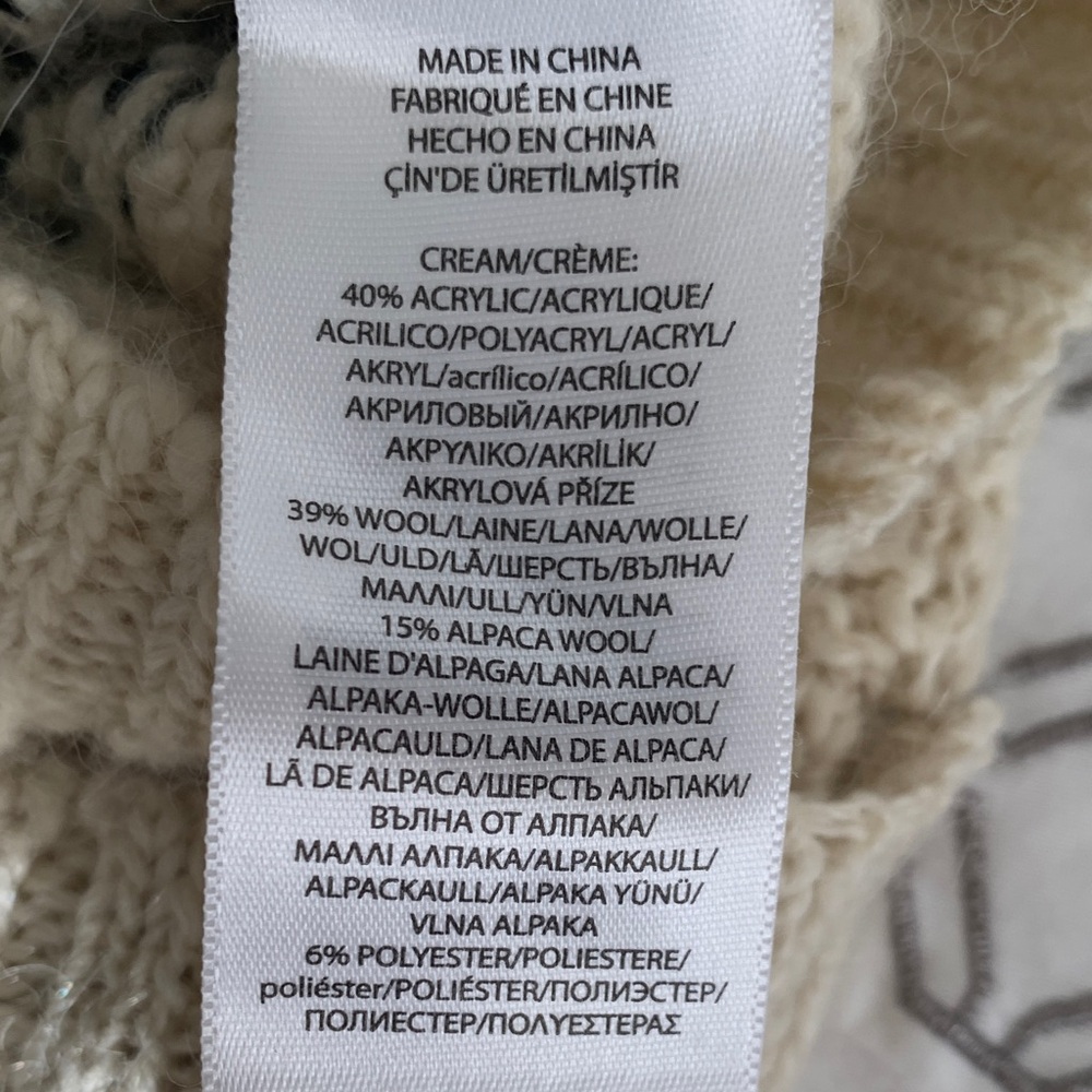 Polo Ralph Lauren Cream and Black Patterned Sweater - Picture 3 of 3
